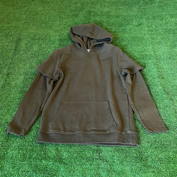 Forever 21 Boys Layered Long Sleeve Streetwear Hooded Skate Sweatshirt  11/12 - Picture 3 of 10